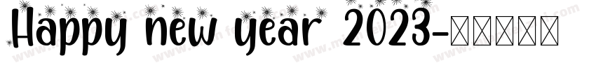 Happy new year 2023字体转换